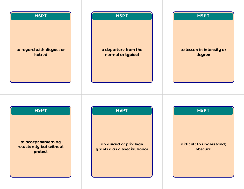 Boost Your HSPT Vocabulary with Effective Flashcards — study guide image 2