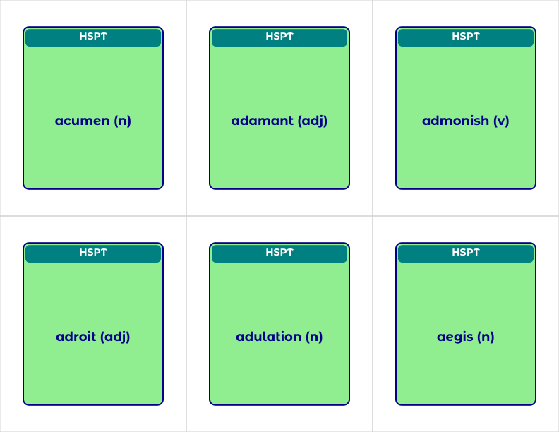 Boost Your HSPT Vocabulary with Effective Flashcards — study guide image 3